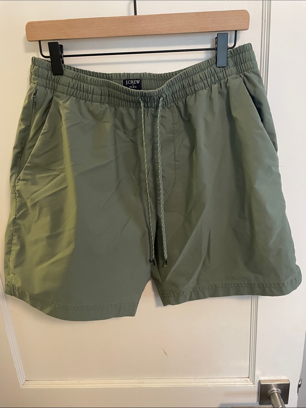 J. Crew Flex Olive Drawstring Athletic Shorts